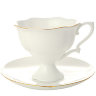 Чашка с блюдцем чайная форма Наташа рисунок Золотая лента ИФЗ ЛФЗ