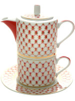 Подарочный набор для чая форма Соло рисунок Сетка-блюз