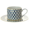Чашка с блюдцем чайная форма Соло рисунок Кобальтовая сетка 300 мл ЛФЗ