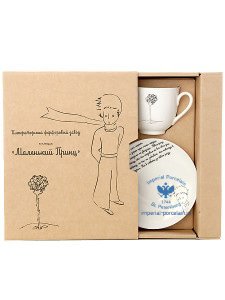 Подарочный набор кофейная чашка с блюдцем Ландыш/Роза ЛФЗ
