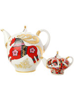 Комплект чайников форма Новгородский рисунок Красный конь