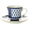 Чашка с блюдцем чайная форма Банкетная рисунок Поцелуев мост ЛФЗ