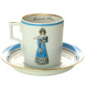 Чашка с блюдцем чайная форма Гербовая рисунок Modes de Paris 1823 ЛФЗ