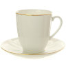 Чашка с блюдцем кофейная форма Ветерок рисунок Золотой кантик ИФЗ ЛФЗ