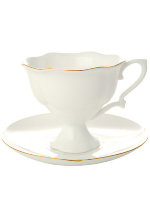 Чашка с блюдцем кофейная форма Наташа рисунок Золотая лента ИФЗ