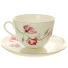 Чашка с блюдцем чайная форма Весенняя-2 рисунок Цветущий горошек ИФЗ ЛФЗ