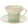 Чашка с блюдцем чайная форма Волна рисунок Геометрия № 4 ИФЗ ЛФЗ