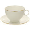 Чашка с блюдцем чайная форма Яблочко рисунок Золотой кант ИФЗ ЛФЗ