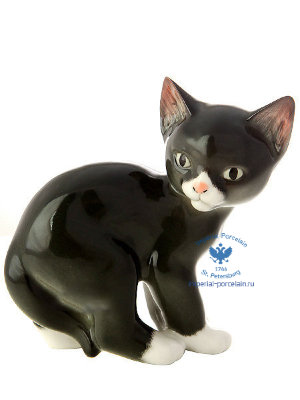 Скульптура Кошка черная ЛФЗ