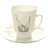 Подарочный набор: кофейная чашка форма Майская рисунок Коты ЛФЗ