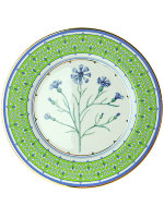 Декоративная тарелка рисунок "Небесно-голубой василек" 27 см