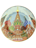 Декоративная тарелка рисунок "Храм Василия Блаженного" (27 см)