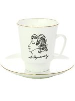 Кофейная пара форма Майская рисунок А.С. Пушкин
