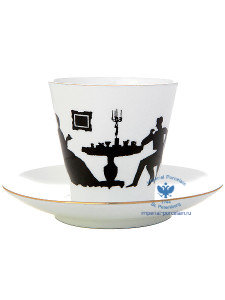 Кофейная пара форма Черный кофе рисунок Гость ЛФЗ