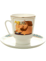 Подарочный набор: кофейная чашка форма Майская рисунок Три богатыря