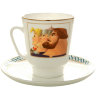 Подарочный набор: кофейная чашка форма Майская рисунок Три богатыря ЛФЗ