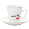 Кофейная пара форма Черный кофе рисунок Сердечки 3 (Любимой) ЛФЗ