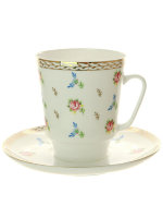 Чашка с блюдцем кофейная форма Майская рисунок Цветочный вальс