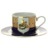 Чашка с блюдцем чайная форма Соло рисунок Звезды Москвы 300 мл ЛФЗ