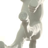 Скульптура Жеребенок пасущийся Белый ЛФЗ