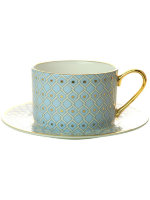 Подарочный набор: чайная чашка с блюдцем форма Идиллия рисунок Азур № 2