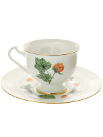 Чашка с блюдцем чайная форма Айседора рисунок Морошка