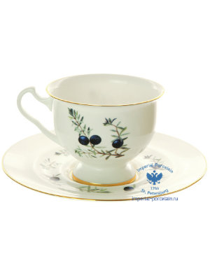 Чашка с блюдцем чайная форма Айседора рисунок Шикша ЛФЗ