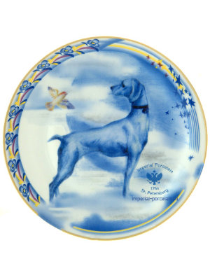 Декоративная тарелка 195 мм форма Эллипс рисунок Небеса ЛФЗ