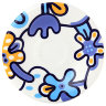Чайная пара форма Сад рисунок Эмилия синяя ЛФЗ