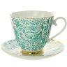 Чашка с блюдцем чайная форма Гвоздика рисунок Лето зеленое ЛФЗ