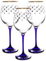 Набор из 6 бокалов для вина рисунок Кобальтовая сетка
