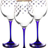 Набор из 6 бокалов для вина рисунок Кобальтовая сетка ЛФЗ