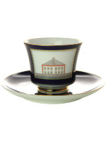 Кофейная чашка с блюдцем форма Банкетная рисунок Классика Петербурга 3